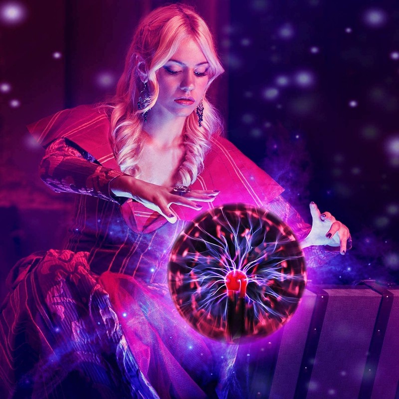 Theefun 20 cm Magic Plasma Ball, Light Ball, Electrostatic Ball,