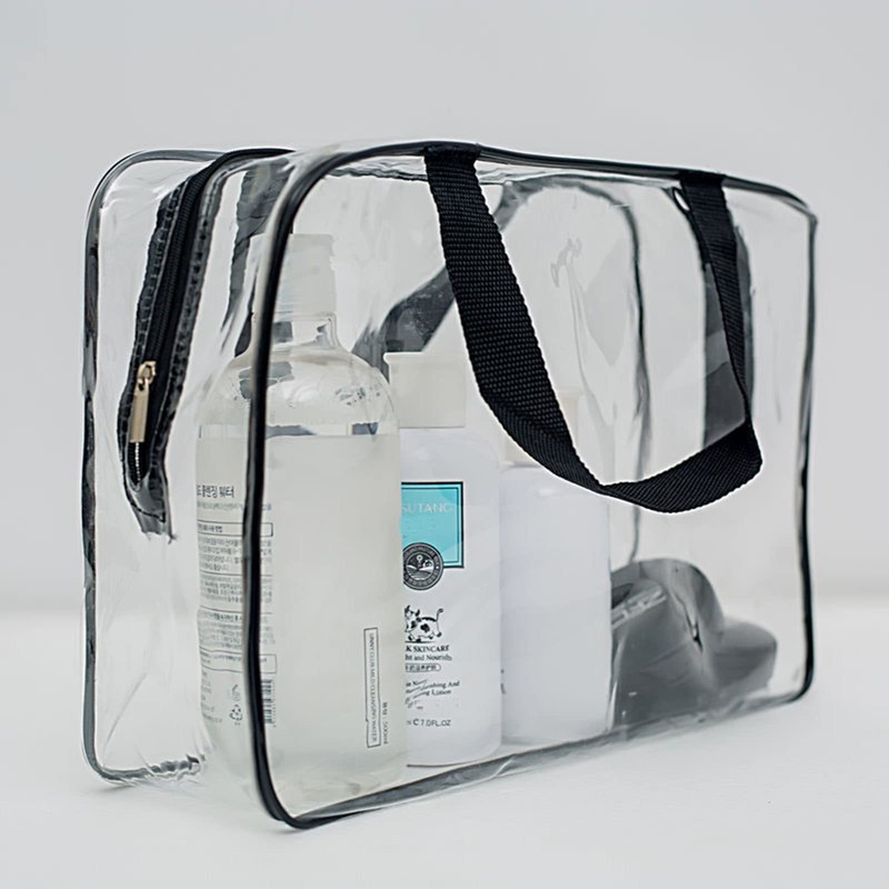 Clear Toiletry Bags, 2 Pcs Large Storage Makeup Bags Waterproof