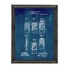 Cigar Cutter Patent Art Midnight Blue Print in a Black
