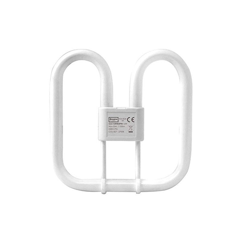 Crompton 16 Watt 2 Pin 2D CC Lamp in 827