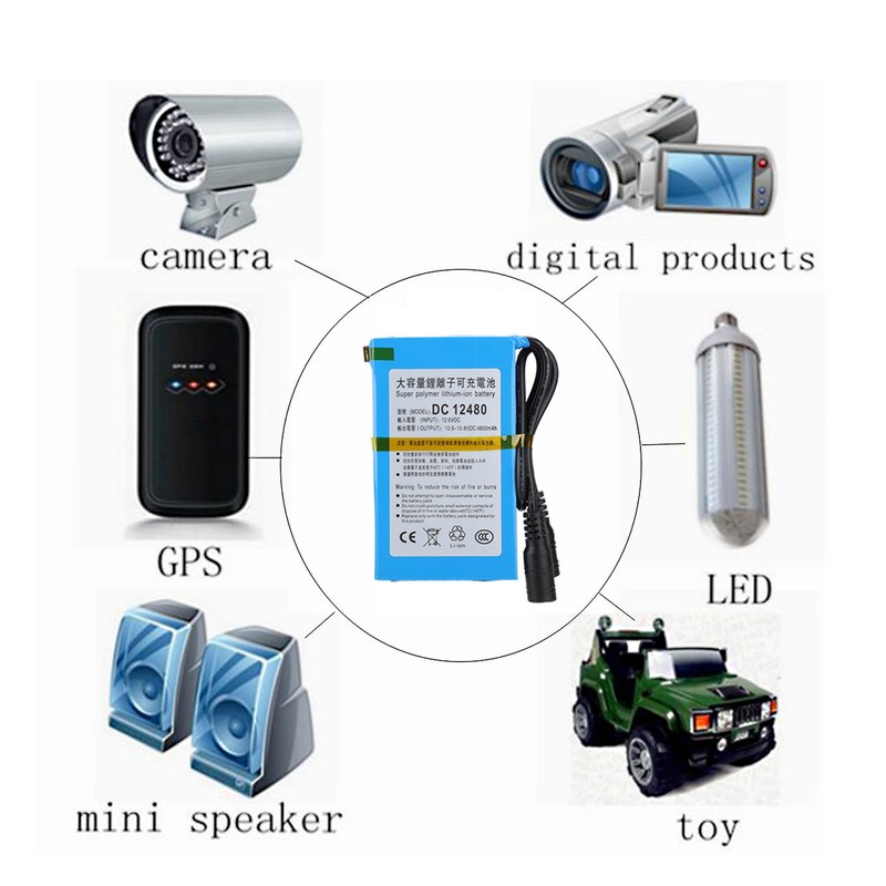 DC 12480 4800mAH Large Capacity Built in Switch Polymer Lithium