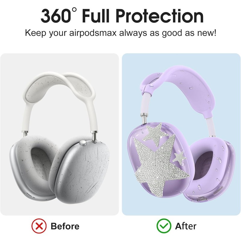 [4 in 1] Case Cover for AirPods Max Soft Cases