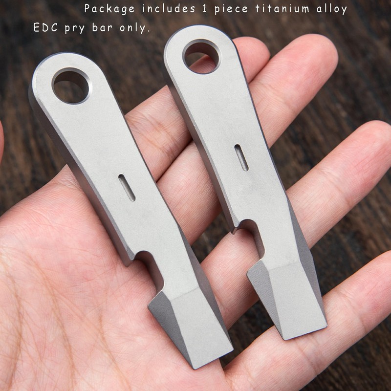Titanium EDC Pry Bar Bottle Opener Keychain Pocket Pry Bar