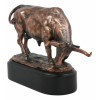 Wall Street Charging Bull Bronze Electroplated Resin Statue With Pedestal