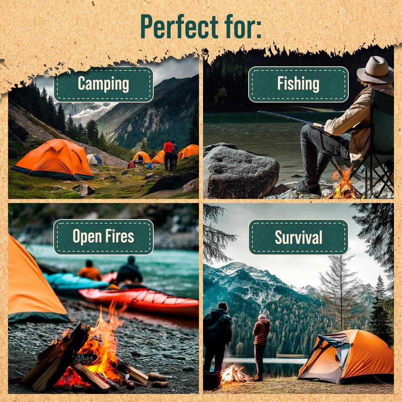 35 pcs Fire Starters for Campfires - Natural Fire Starters