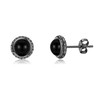 CUPENDA Black Onyx Earrings Sterling Silver Black Dragon Stud Earrings