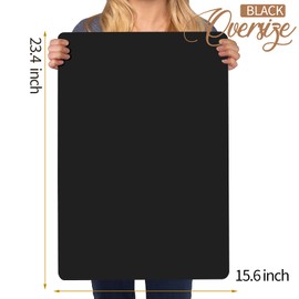 LEOBRO Silicone Mat, 23.4” x 15.6” Black Silicone Mats for Crafts, Resin Molds, Play Dough Mat, for Resin, Clay, Paint, Arts and Crafts, 1 MM Thick