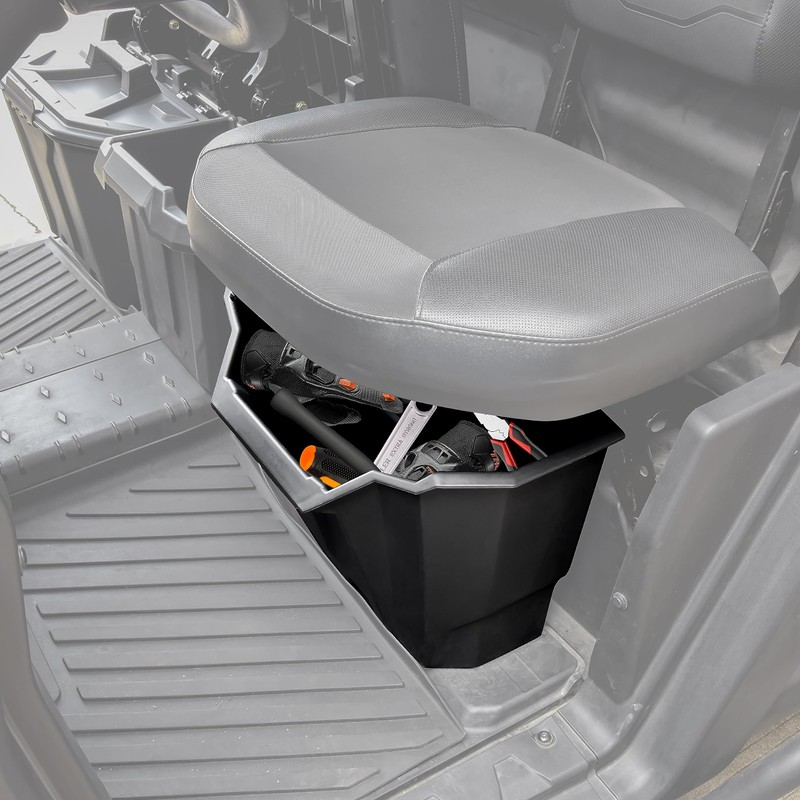 SAUTVS UTV Under Seat Storage Box, Driver Underseat Storage Bin