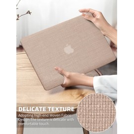 Seorsok Compatible with MacBook Pro 13 inch Case M2 2023,2022,2021-2016 A2338 M1 A2251 A2289 A2159 A1989 A1708 A1706,Elegant Leather Plastic Hard Shell Case with Transparent Keyboard Cover,Brown