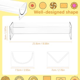 4 Pcs Clear Cracker Tray for Serving Rectangular Cracker Holder for Serving Trays Clear Food Display Stands for Party Acrylic Cracker Dish Biscuit Stand Cracker Server for Home(U Shape, V Shape)