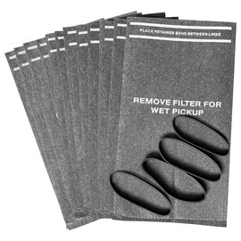 12 Pack CMXZVBE38737 Dry Filter Bags Replacement for Craftsman 2 to 2.5 Gallon Wet Dry Vacuums and Powerhead Bucket Vac, Part# 38737/9-38737, with 4 Retaining Bands
