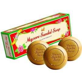 ATUIO 2 X Mysore Pure Natural Sandalwood Oil Ayurvedic Soap 3 x 150g bars in gift pack (Pack Of 2)