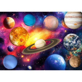MISITU Jigsaw Puzzle, 1000 Piece Puzzle, Landscape, Paintings, Universe, Stars, Planets, Gift, Gift, Birthday, Anniversary, Celebration, Christmas, Stylish, Interior Decoration, Solar System (20.9 x