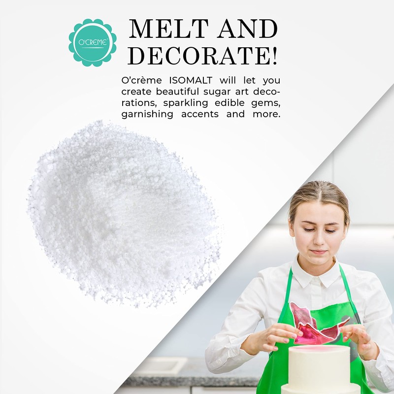 O’Creme Isomalt Crystals - Sugar Substitute for Crafting Decorative Accents,