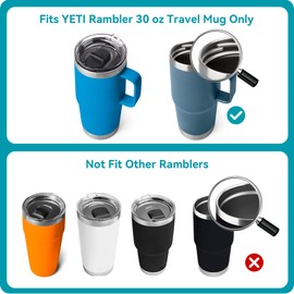 Soledea 30 oz Stronghold Lid Compatible with YETI Rambler 30 oz Travel Mug Only