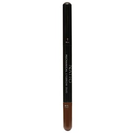 Natio Australia Mechanical Eyebrow Duo - Dark Brown 0.7g - Fine Tip Eyebrow Pencil Mechanical with Sponge Applicator - Cruelty Free