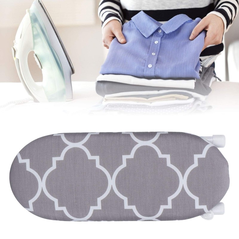 AUNMAS Mini Tabla de Planchar con Mangas Plegables, Collares, Mesa