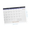 FUNOMOCYA English Monthly Desk Calendar Minimalist Design Thick for Memo
