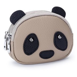 Honesty Mouth Coin Purse, Women's, Coin Purse, Small Wallet, Genuine Leather, Cute, Panda, Children, Mini Wallet, Key Case, 02: Gray
