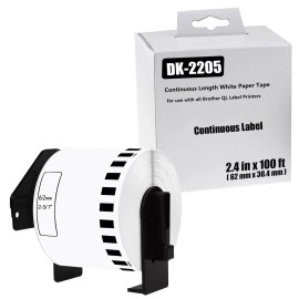 15Rolls 2.4"x100' Continuous Paper Tape DK-2205 For Brother QL Label Printer