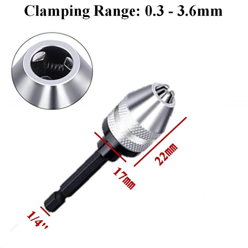 aiyun Drill Chuck Adapter - 2Pcs Drill Chuck for Impact