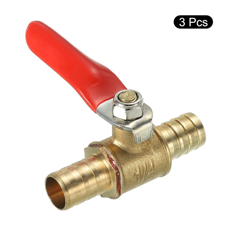 QUARKZMAN 3/8 Inch Mini Ball Valve Brass Shut-off Valve Switch