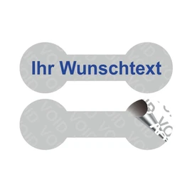 Void Security Labels "Your Desired Text" on a Roll - 60 x 20 mm (Blue - Pack of 1000)