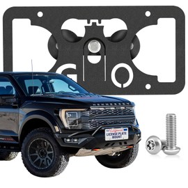 Heavy Duty Front License Plate Frame Compatible with Ford Raptor (3rd gen) 2021-2025, No Drill Grille Mount, Anti-Theft License Plate Holders Bracket, Rust-Proof, Rattle Proof Car Accessories