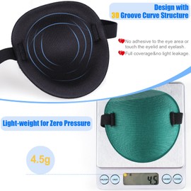 2PCS Eye Patch, Medical Eye Patches for Adults Kids Adjustable Eyepatch for Right/Left Eye, Amblyopia Lazy Eye Patch