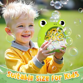 Toys for Kids 3-8 Year Old: Bubble Machin Frog Bubble Maker Gifts for 3 4 5 6 7 8 9 10 Year Old Boys Girls Toy Presents Age 1-2 Babies Bath Toys Party Outdoor Indoor Bubble Blower