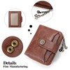 SENDEFN Purses for Women Genuine Leather Small Bifold Compact Womens