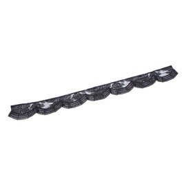 Yabi Front Curtain Rose Pattern Lace Front Curtain L (Width 8.6 inches (2200 mm) French: Black MFC-RA-BKL