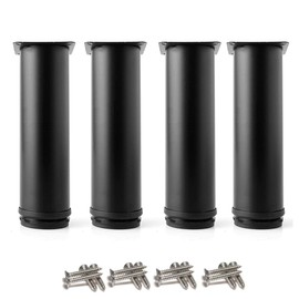 Drenky Furniture Feet, Adjustable Legs, Cabinet Legs, Thick Table Legs, Furniture Legs, Stainless Steel, Adjustable Height 0-15 mm, Comes with Stainless Steel Screws, Set of 4