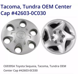 Toyota 2000-04 Toyota Tundra Sequoia Tacoma Alloy Wheel Center Caps Hubcap