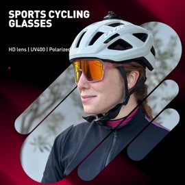 SCVCN Polarised Baseball Sunglasses for Men and Women, All-Round Sports Sunglasses for Cycling, Running, Fishing, Golf, purple