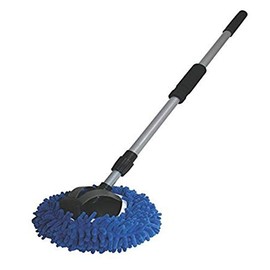 Carrand 93303 9" 2-in-1 Long Chenille Microfiber Wash Mop with 48" Extension Pole