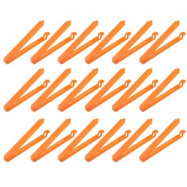 PATIKIL Sealing Clips 6.3 Inch, 18 Pack Reusable Plastic Bag Clamp Sealer for Home Kitchen Food Storage, Orange