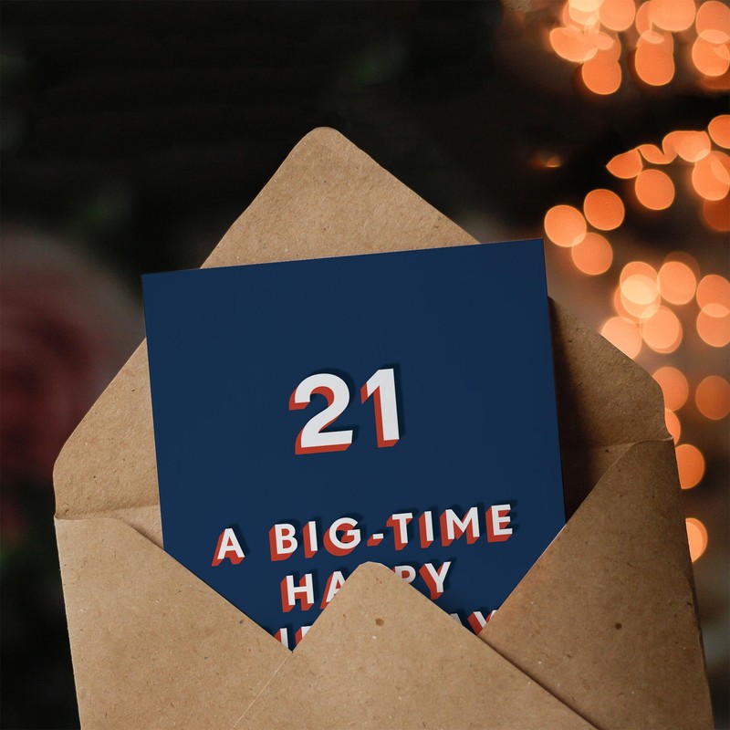 Artery8 Big Time 21 Year Old Modern Bold 21st For