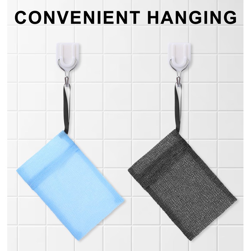 Pack of 4 Soap Bags for Solid Soap, Soap Bags