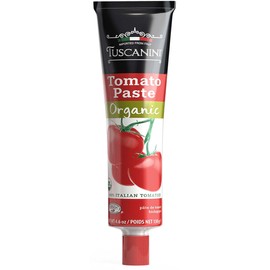 Tuscanini Organic Italian Tomato Paste Tube 4.6oz | Double Concentrated, 100% Italian Tomatoes, All Natural, NON-GMO, Kosher