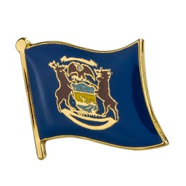 USA Michigan State America Flag Metal Enamel Pin Badge Lapel