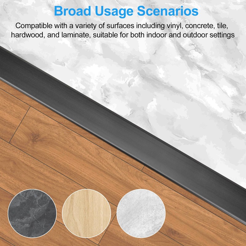 Orechic Metal Floor Transition Strips for Doorways, Self-Adhesive Aluminum T-Molding