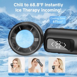 Guirngou Portable Handheld Turbo Fan, 1-100 Gear Wind, Battery Operated, Up to 23 Working Hours, 3 IN 1 Personal Fan with Air Turbo Tech, Cooling Essentials for Indoor/Outdoor (Metallic Glossy Black)