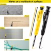 Hiboom Deep Hole Carpenter Pencil Set With Refill And Built-in