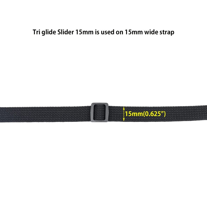 Baitoo Tri glide Slider,Heavy Duty Plastic Tri Glide Slide Buckle