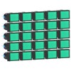 25Pcs Squares Push Button Switch ABS Brass Self Locking with