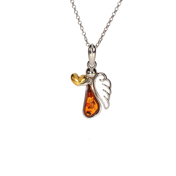 Artisana-Schmuck Amber Angel Pendant (without Chain, Set in 925/000 Sterling