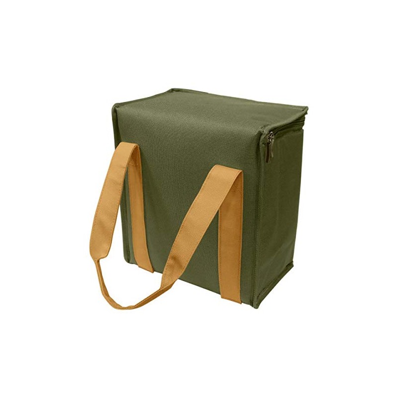 BigBee Cooler Lunch Bag, Box Type, Olive Green