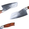 TUO Cutlery Cleaver Knife - Japanese AUS-10 Damascus Steel Hammered