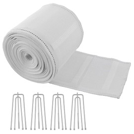 Curtain Pleat Tape ZZLZX 5 Yard / 5m White Pleat Tape with 10PCS Prongs Curtain Pleater Hooks for Curtain, Curtain Tape